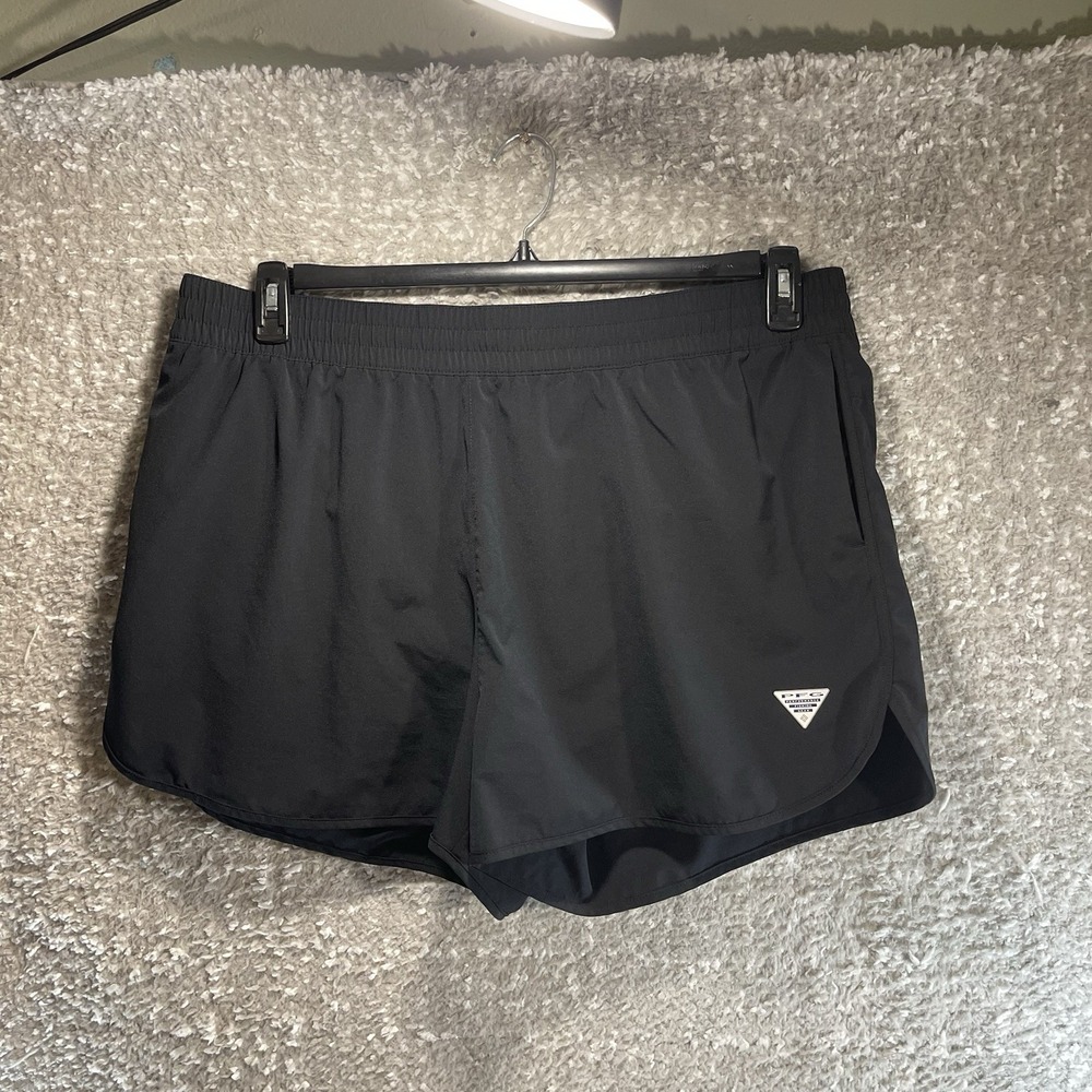 Columbia PFG Board Shorts Women's XXL Black Fish Beach Swim Hike Lined